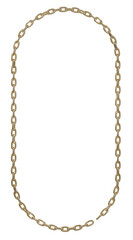 Modern Alchemy: Ancient symbolism reimagined! This 3D golden chain frame, oval or round rectangle, radiates sophistication and invites endless creative possibilities