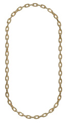 Modern Alchemy: Ancient symbolism reimagined! This 3D golden chain frame, oval or round rectangle, radiates sophistication and invites endless creative possibilities.