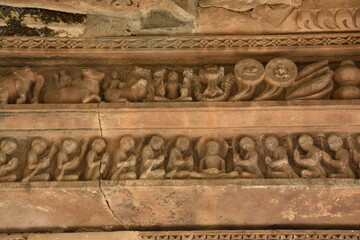 This is photo of Parsvanath Jain temple at Khajuraho in India