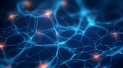 Modern science background hexagon lines and points wave flow abstract background