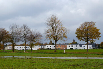 Siedlung mit Neubauten, Kamen, Ruhrgebiet, Nordrhein-Westfalen, Deutschland, Europa