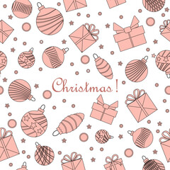 Pattern New year Merry Christmas decoration Winter