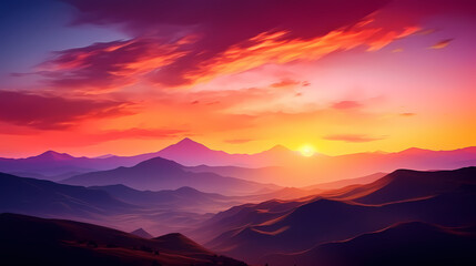 Charming sunrise view