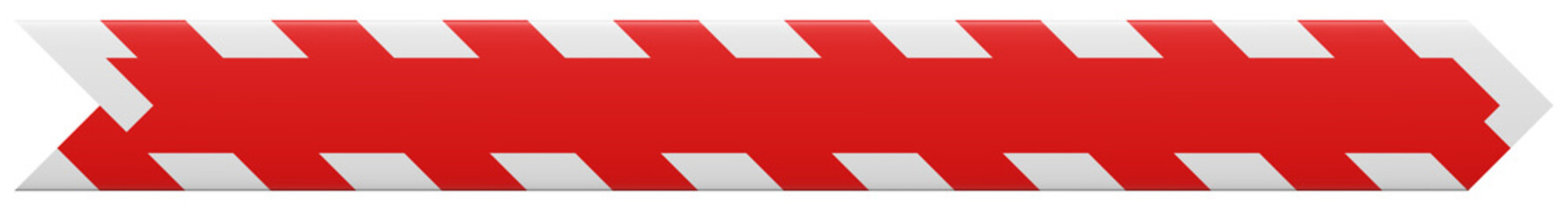 rot, weiß gestreifter Pfeil