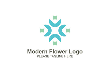 Modern flower logo