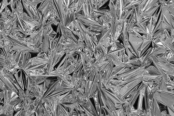 Beautiful abstract aluminum foil background.