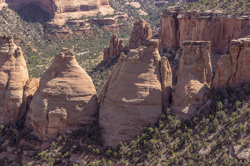 Close up of the Coke Ovens, seen from the Coke Ovens Overlook in the Colorado National Monument
