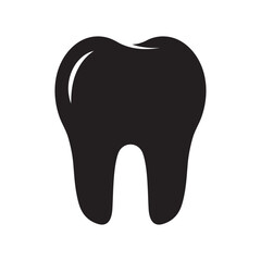 Tooth Icon in flat style.