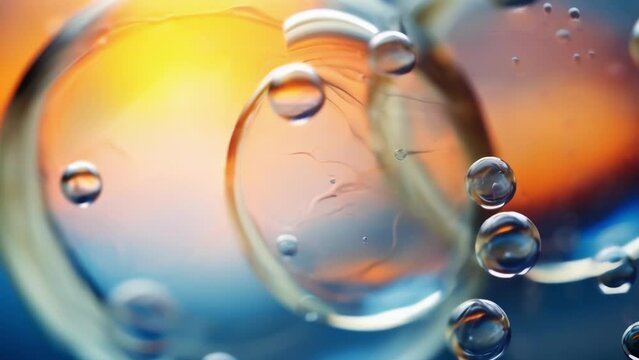 A microscopic view of the surface of a soap bubble, showcasing the intermolecular forces at work to create its perfect spherical shape.