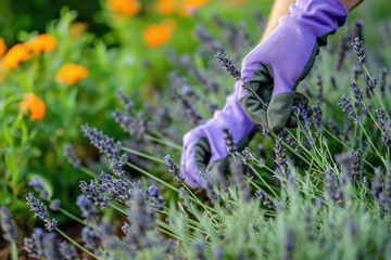 Cultivating and caring for French lavender plants.