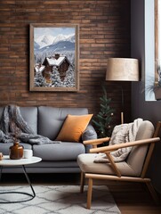 Alpine Villages: Winter Rustic Wall Decor featuring Traditional Chalet Views