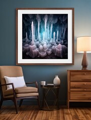 Cavern Beauty Spotlight: Crystal Cave Formations Framed Landscape Print