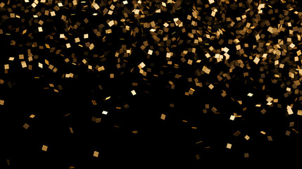 Aerial golden confetti celebration, confetti background - obrazy, fototapety, plakaty