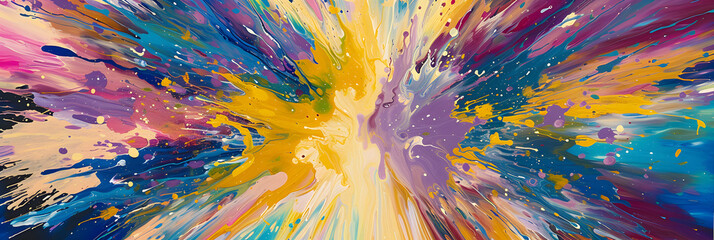 Vibrant Chaos Dynamic Fluidity of Color Explosion Artwork Background