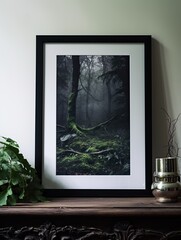 Enigmatic Dark Forests Framed Print: Eerie Forest Views at Twilight