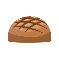 Cartoon crispy crust Polo Bun bread cartoon illustration