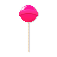 Sweet pink Lollipop cartoon illustration
