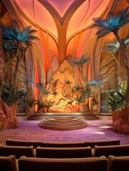 Luxurious Art Deco Theaters by the Tropical Beach: Theatrical Oasis near Sandy Shores