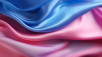 Blue with pink light silk fabric texture