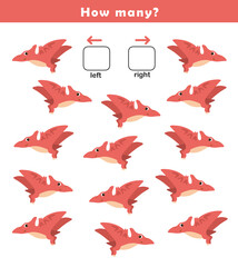 Left and right position worksheet. Educational worksheet for preschool kids. Educational game to learn left and right.  © G.rena