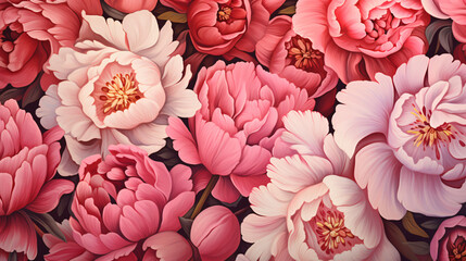 Peonies abstract summer background