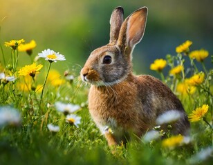 Fototapeta premium rabbit in the grass