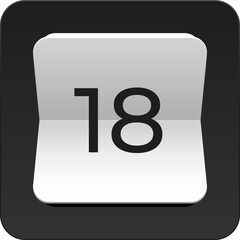 Vector simple icon calendar, 31 day of the month, collection of calendar symbols.