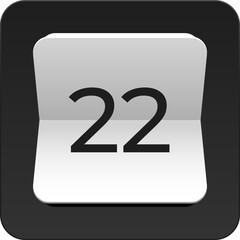 Vector simple icon calendar, 31 day of the month, collection of calendar symbols.