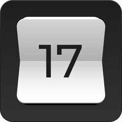 Vector simple icon calendar, 31 day of the month, collection of calendar symbols.