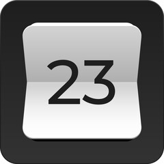 Vector simple icon calendar, 31 day of the month, collection of calendar symbols.