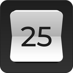 Vector simple icon calendar, 31 day of the month, collection of calendar symbols.