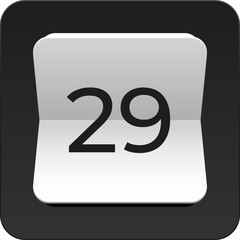 Vector simple icon calendar, 31 day of the month, collection of calendar symbols.