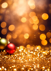 beautiful christmas shiny decor. Selective focus.