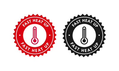 Fast heat up design logo template illustration - obrazy, fototapety, plakaty
