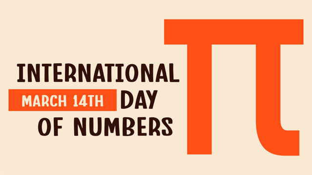Simple vector illustration of world pi day.Happy National Pi Day. March 14.