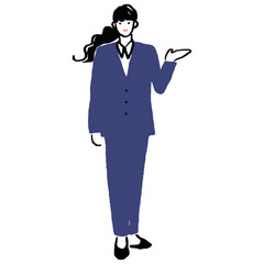 スーツを着た女性のイラスト