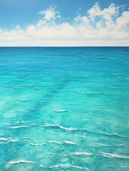 Turquoise Caribbean Shorelines: Infinite Horizon Seascape Print