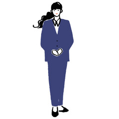 スーツを着た女性のイラスト