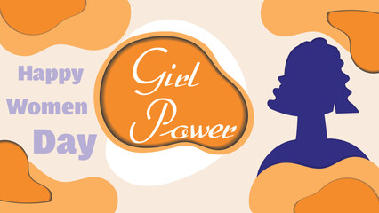 Empowerment Blooms: Celebrate Women's Day, Celebrate International Women's Day with this vibrant vector. It features a confident female silhouette, the strength and diversity of women worldwide.