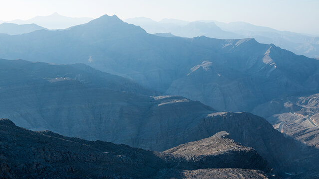 Beautiful view of Jebel jais mountain in the morning
