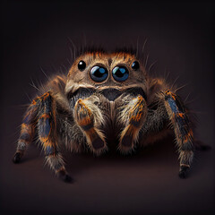 Captivating Spider Portrait in Professional Studio Setting