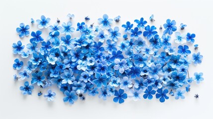 Blue flower pattern. Generative AI