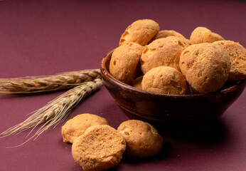 Crunchy Rusk or Toast for healthy life with wheat for breakfast.
