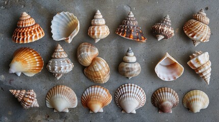 Collection of shells. Generative AI