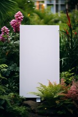 Blank White Screen Billboard Mockup in Park