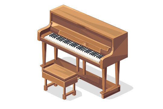 piano isolated vector style