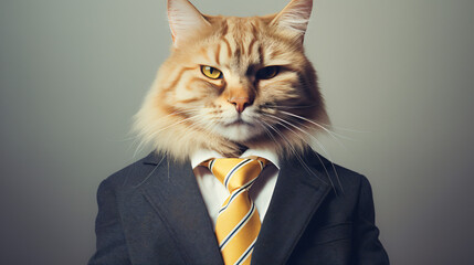 A businessman cat