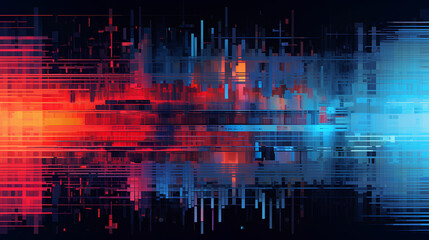 Data visualization. Futuristic abstract background. Future technology. Abstract geometric background. Futuristic wave. Light effect. Wave flow. dynamic glitch effect.