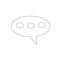 Chat, speech bubble. Graphic design.