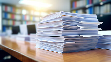 A stack of accounting documents